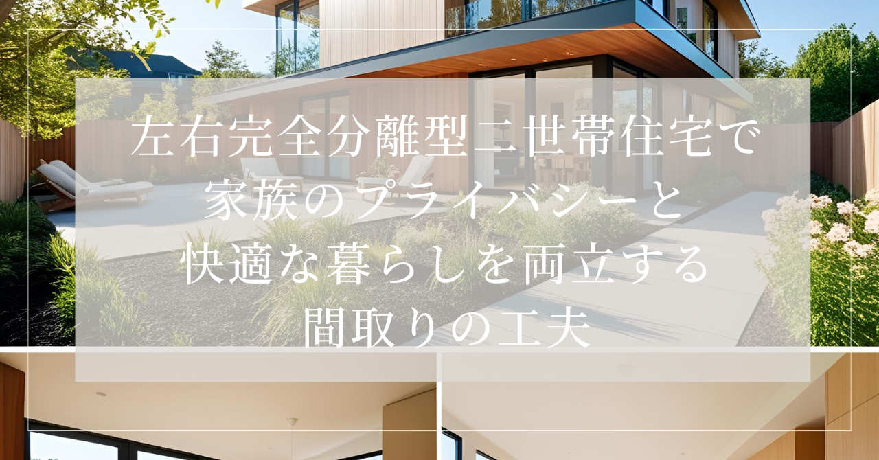 二世帯住宅 間取り 完全分離 左右